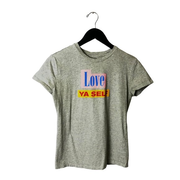Mighty Fine Tops - Mighty Fine Love Ya Self T Shirt Graphic Tee Top Short Sleeve Cotton Solid Logo